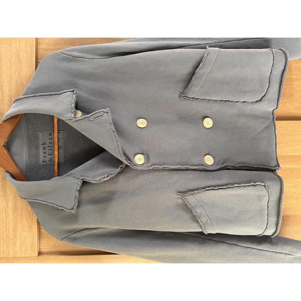 Frank & Eileen Mini Belfast Crop Knit Peacoat In Elephant Women’s size Medium - Picture 4 of 15